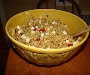 Pasta Salad with Roasted Red Peppers and Basil