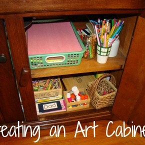 Creating an Art Cabinet for Your Children