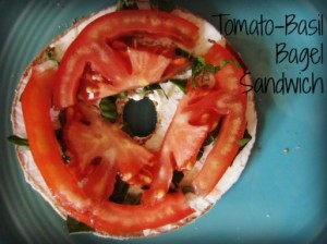 Tomato-Basil Bagel Sandwich