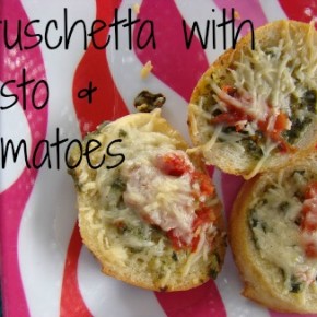 Bruschetta with Pesto & Tomatoes