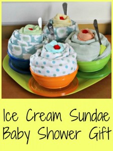 DIY Ice Cream Sundae Baby Shower Gift