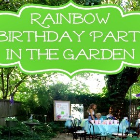 Rainbow Birthday Party in the Garden