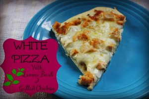 White Pizza with Lemon Basil & Grilled Chicken