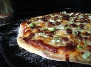 Sausage & Onion Homemade Pizza