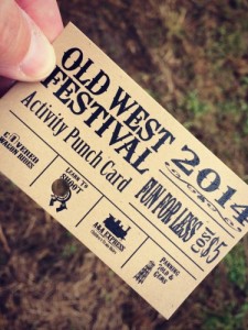 Old West Festival Activity Card