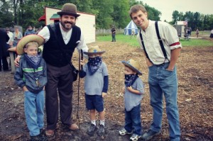 The boys with Travis & Erik from the Pickled Brothers Circus