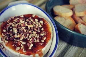 Baked Brie with Fig Jam & Pecans Recipe