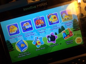 VTech InnoTab Learning Cartridge Menu