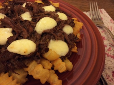 Slow Cooker Poutine Recipe Closeup