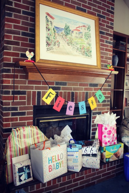 Fiesta Baby Shower Banner and Gifts