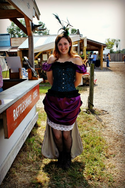 Old West Festival Lady in Purple