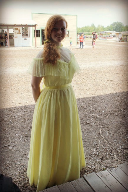 Old West Festival Lady in Yellow