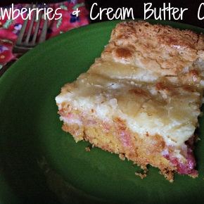 Strawberries & Cream Butter Cake